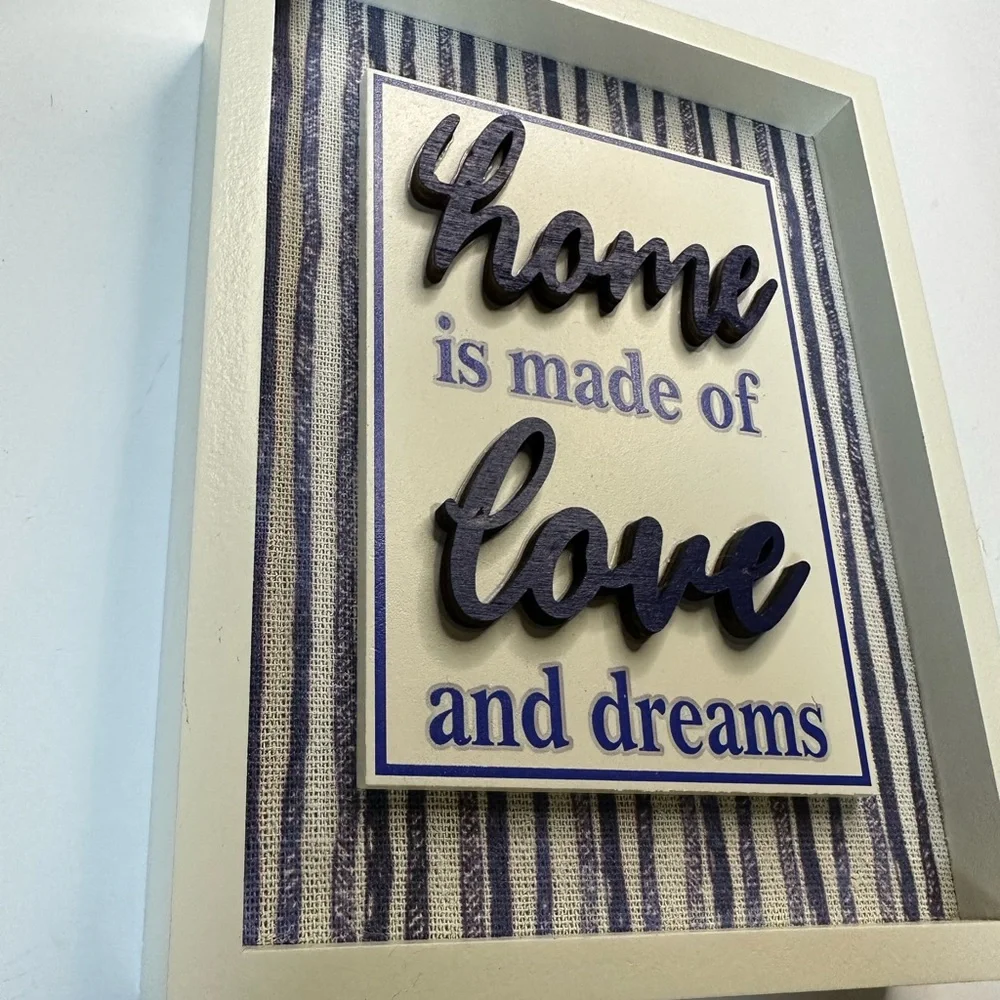 New Minimalistic Love & Dreams Home Sign wall decor